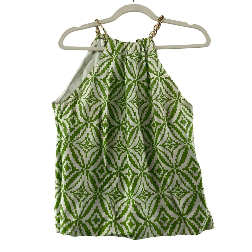 Milly Green‎ Print Silk Tank Top Size 4
